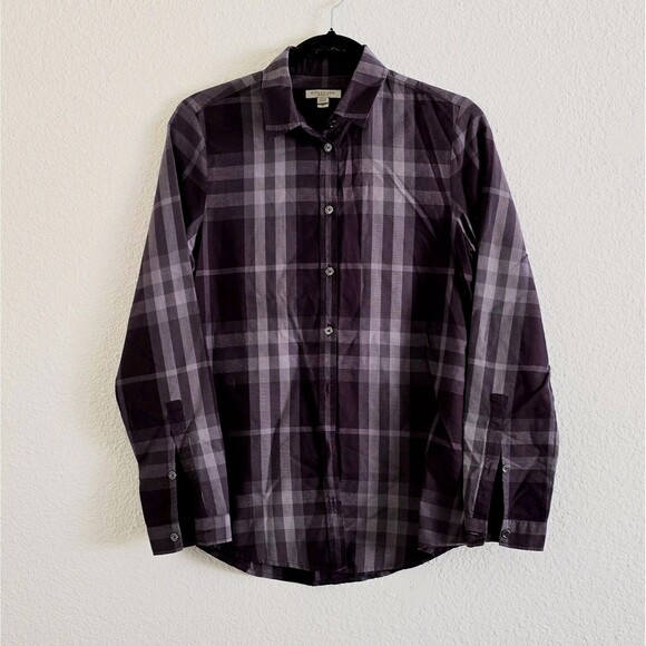 Burberry Brit Nova Check Long Sleeve Button Front Shirt Plaid Size M - Picture 1 of 8